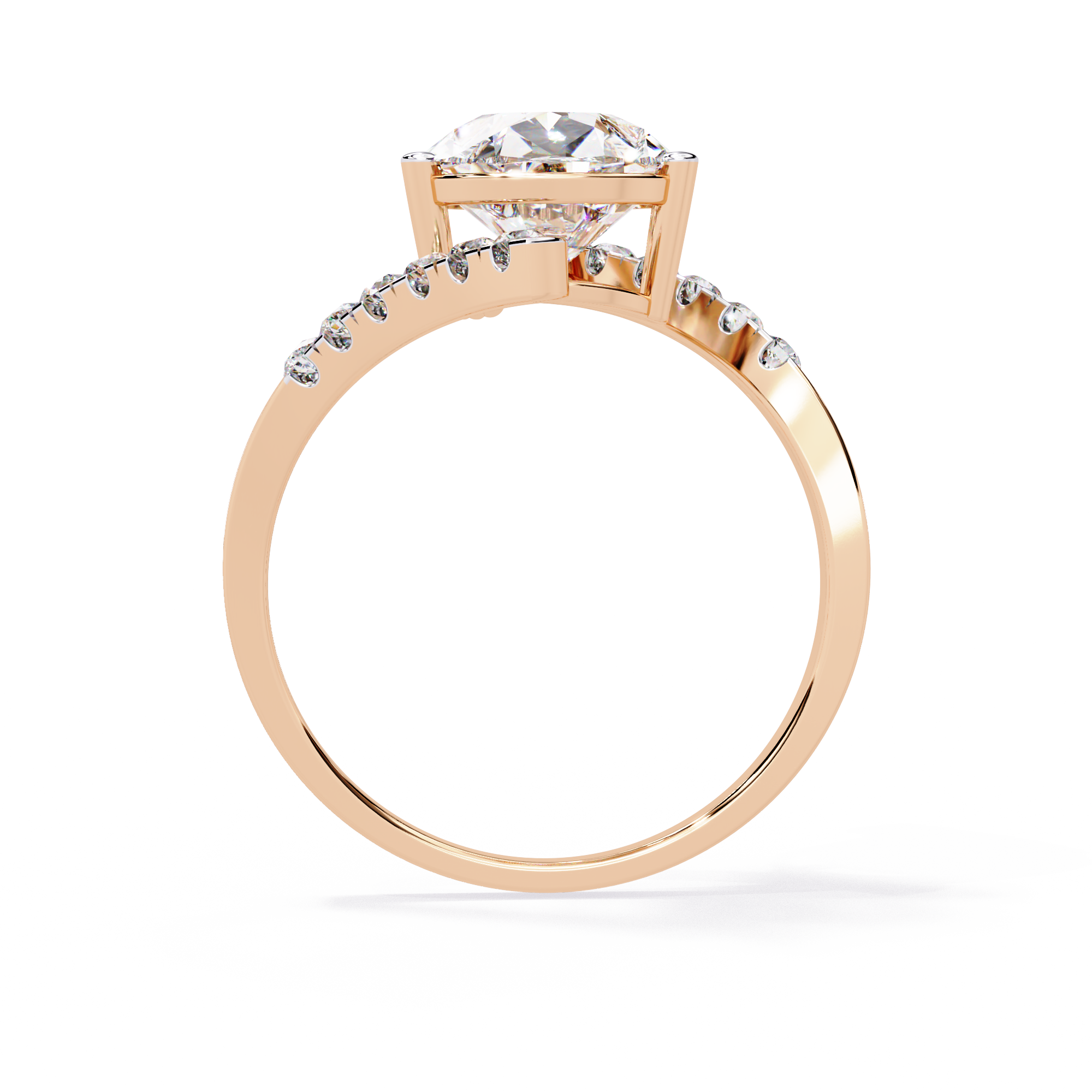 2.81 Ct Fancy Lab Diamond Ring in 14k Gold – Solitairekart